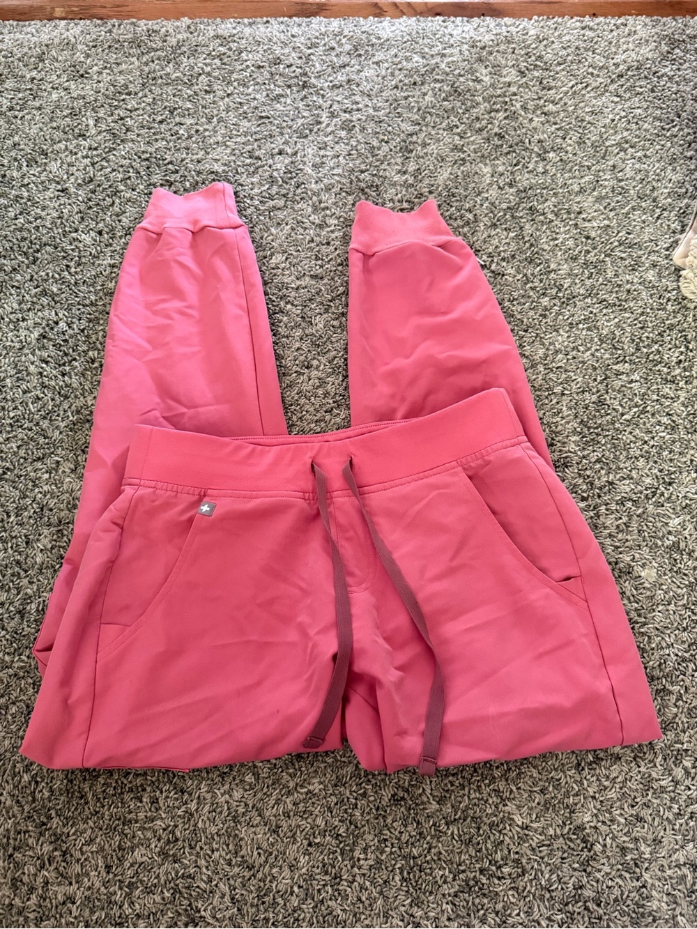 Figs Women's Rose Pink Drawstring Joggers
